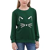 GORLYA Girl's Pullover Tops Cute Cartoon Graphic Print Sweatshirt Clothes for 4-14 Years Kids