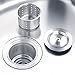 Sink Strainer,Kitchen Sink Strainer with Removable Deep Waste Basket by AULife,Drain Strainer Assembly,Stainless Steel