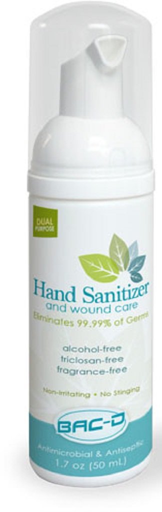 Bac-D Alcohol Free Foam Hand Sanitizer & Wound Care, 1.7Oz, Pack Of 1 (858088006069)
