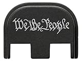 for Glock Gen 5 Back Plate 9mm 17 19 19x 26 34 Black NDZ We The People One Line Script