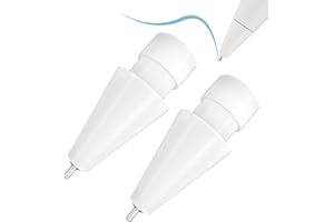 REEYEAR Upgraded iPad Pen Tips fit for Apple Pencil Pro/2nd /1st /USB-C Generation iPad Pro Air Mini Pencil,0.78mm No Wear Out Metal Fine Point Accurate Increasing Pencil Nibs, Write Like A Real Pen,White