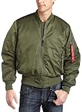 Alpha Industries Men's MA-1 Flight Bomber Jacket, Sage Green, X-Small