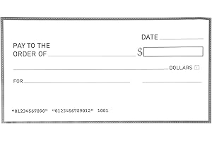 BESPORTBLE Giant Check for Presentations Big Fake Checks Oversized Blank Presentation Funny Jumbo for Donation Raffle Fundrai