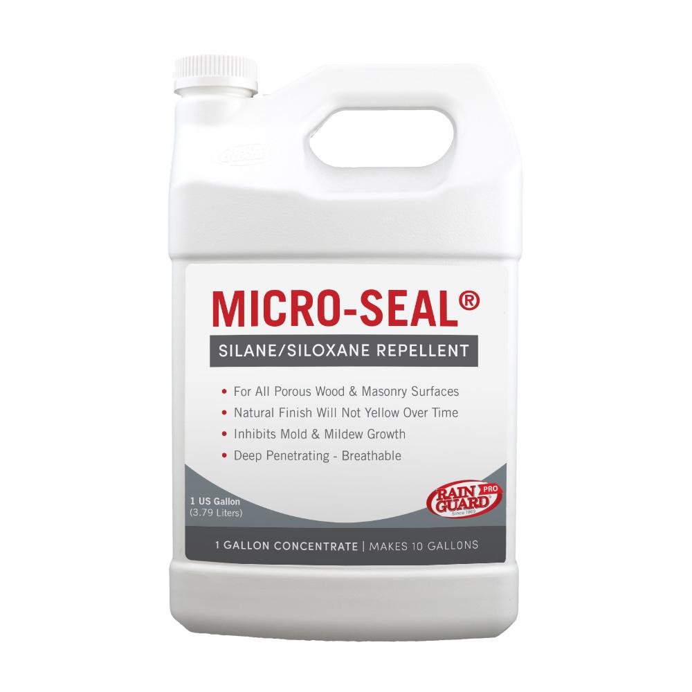 Rain Guard Water SealersCR-0701 Micro-SealCONCENTRATE Sealer Covering Up To 3000 Sq. Ft. on All Masonry Surfaces. 1 Gallon Clear Penetrating Silane and Siloxane Professional Grade., 1 Gallon (3000 Sq. Ft.)