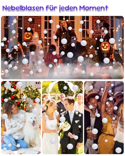 Fog Machine, 450 W Fog Bubble Machine with Wireless Remote Control, 3-in-1 Bubble Fog Machine, Make Bubble, Fog Bubble, Continuous Fog for Halloween, Christmas, Party, Wedding, Birthday, Holiday