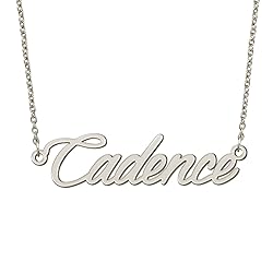BYBWBL Cadence Name Pendant Necklace Silver Color
