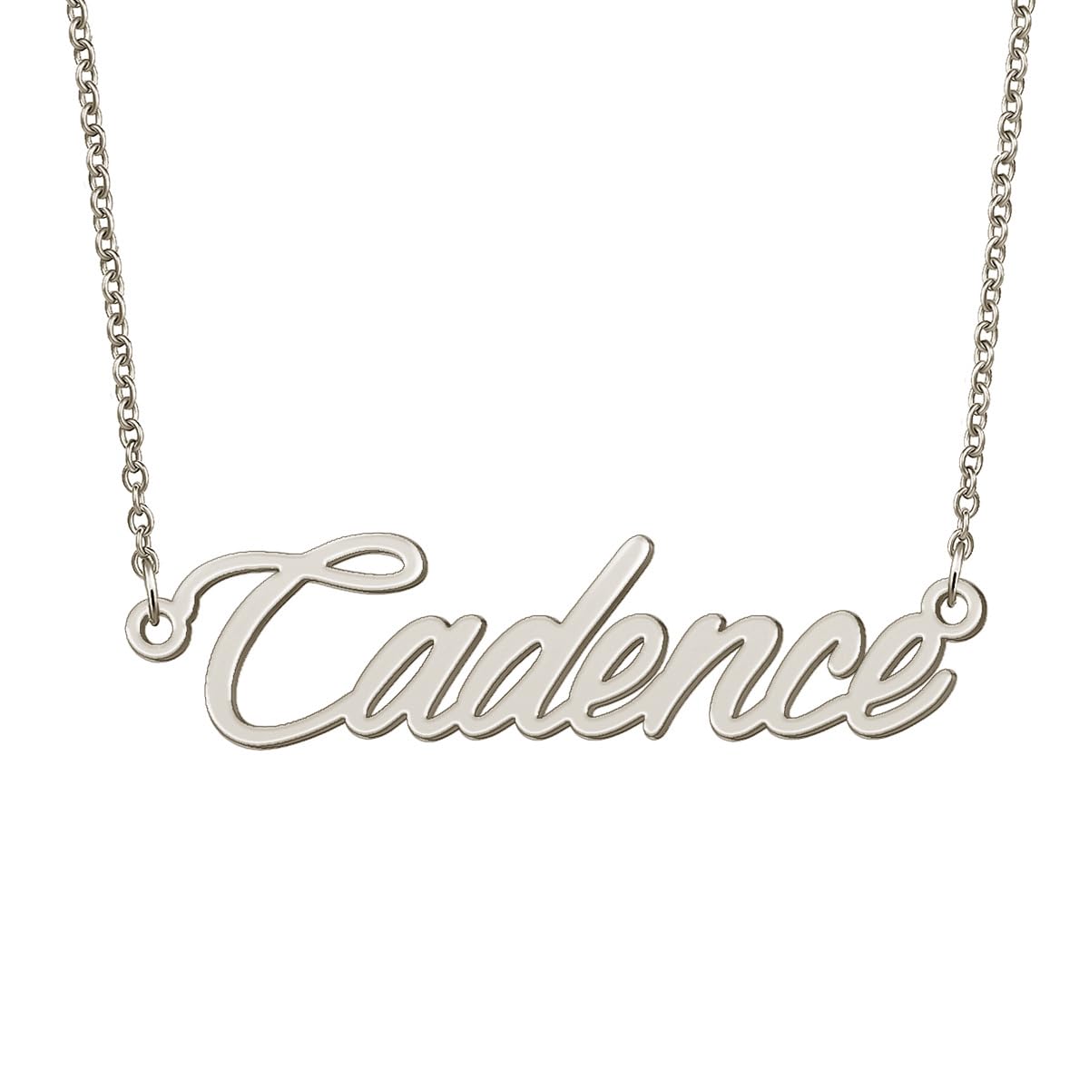 BYBWBL Cadence Name Pendant Necklace Silver Color