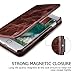 iPhone 8 Plus Case iPhone 7 Plus Leather Case, Icarercase Genuine Leather Detachable 2 in 1 Case, Wallet Folio Flip and Back Cover Design with Magnetic Strap for iPhone 8/7 Plus 5.5 inch (Coffee)