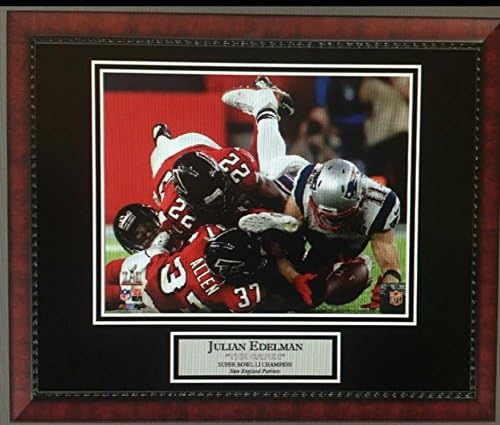 Julian Edelman, Super Bowl 51 Saving Catch 11" X 14" Double Matted Framed Photo. May go down as the greatest catch ever.