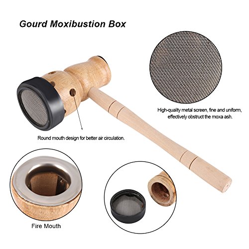 Moxibustion Stick Burner Holder, Portable Healing Box, Wooden Gourd Device Massage Burner Roll Healing Tool