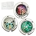 ROFLYER Purse Hook Set of 3 - Butterfly,Wish Tree,Peacock Foldable Handbag Hanger Safer Cleaner Bag, Fold Up for Easy Storage,Folding Table Hanger, with Velvet Pouch