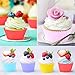 25 Pcs Reusable Silicone Cupcake Liners/ Muffin baking Cups, 5 Shapes with 5 Colors, Nonstick and Heat Resistant Cake Molds, by Gseer