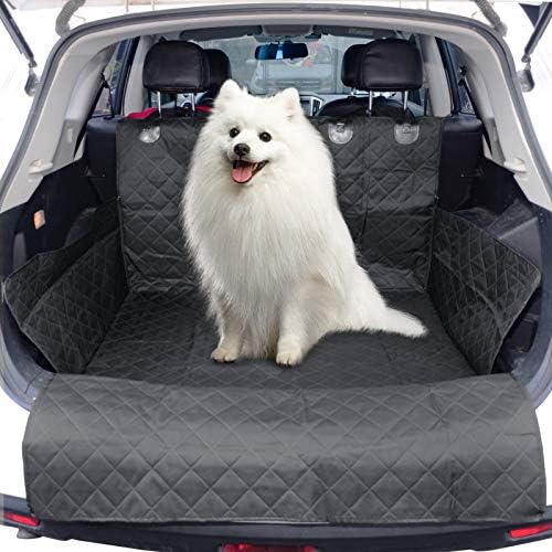 Bqkozfin ペット用ドライブシート 新型 トランクマット 犬用カーシートカバー ペットシート 車後部座席 防水シート 滑り止め 汚れに強い 水洗い可能 取り付け簡単 折り畳み式 大中小型車用 Suv用 全種犬用猫用 ブラック