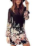 Women's Sheath Floral Print Chiffon Dress