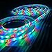LED Strip Lights 32.8ft/10M SMD3528 Waterproof Multicolor Flexible RGB Strip Kit 600leds Color Changing+44Key IR Remote+24V 3A Power Supply