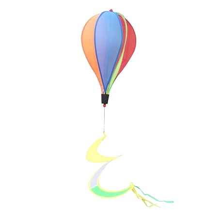 AmWISH 55 Hot Air Balloon Wind windsocks Windmill Garden Yard Lawn Decor Outdoor Toy Windsock for Sports Events Festival Rainbow