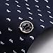 YTD Mens 100% Cotton Casual Slim Fit Long Sleeve Button Down Printed Dress Shirts US L Navy Blue