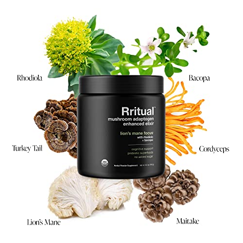 Rritual Superfoods Lion's Mane Focus Herbal Supplement Container