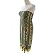 YiYaYo Womens Sexy Bohemian Vintage Strapless Summer Tube Top Dress Beachwear Yellow XXL