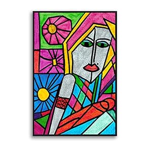 Framed Canvas Home Artwork Decoration Portrait Canvas Wall Art for Living Room, Bedroom - 16x24 inches