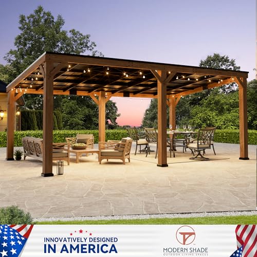 MODERNSHADE 12' x 20' Grill Gazebo Review: Hardtop Cedar Wood Shelter with Sloped Roof image 20