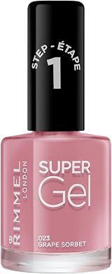 Rimmel Super Gel Grape Sorbet Nail Polish 12ml Long-Lasting Gel Finish
