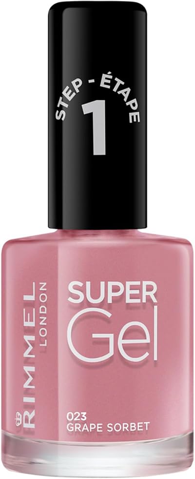 Rimmel Super Gel Grape Sorbet Nail Polish 12ml Long-Lasting Gel Finish