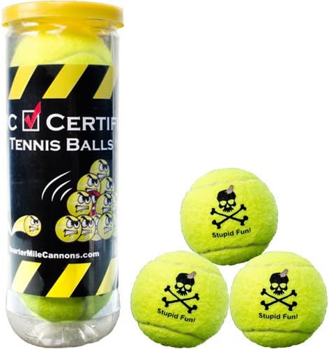 Quarter Mile Cannons Certified Tennis Balls - Set of 3