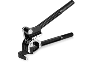 Flexzion Tube Bender Tool - Manual OD Tubing Bending 3 Size 1/4" 5/16" 3/8" 180 Degree Lever Type Heavy Duty Bend Copper Bras
