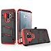 ZIZO Bolt Series for Samsung Galaxy S9 Plus Case Military Grade Drop Tested with Tempered Glass Screen Protector Holster Black RED