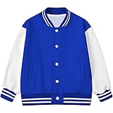 ARTMINE Kids Baseball Jackets Casual Varsity Jacket School Bomber Jackets