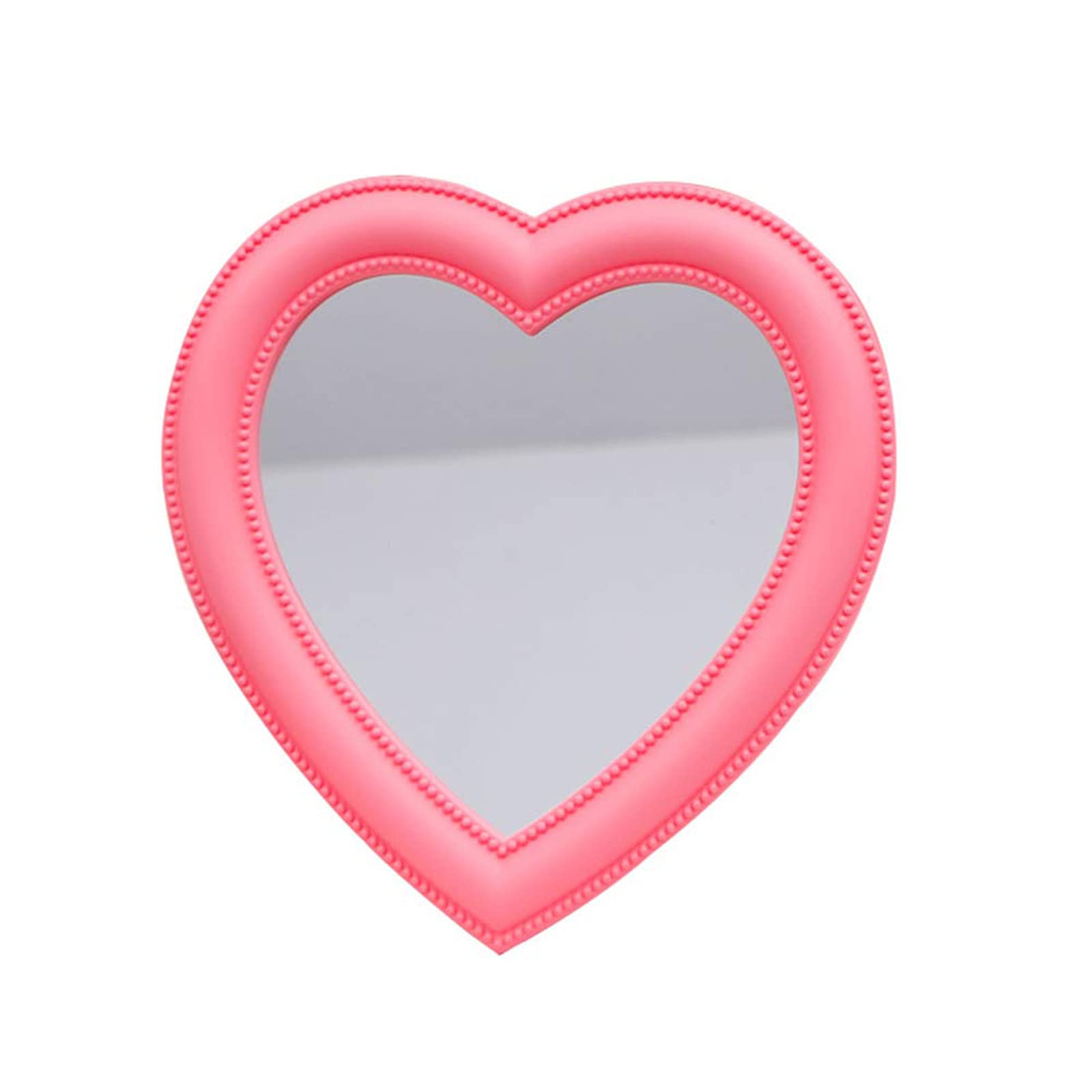 Photo 1 of BinaryABC Heart Makeup Mirror Cosmetic Mirror Wall Desktop Mirror Bedroom Mirror(Pink)