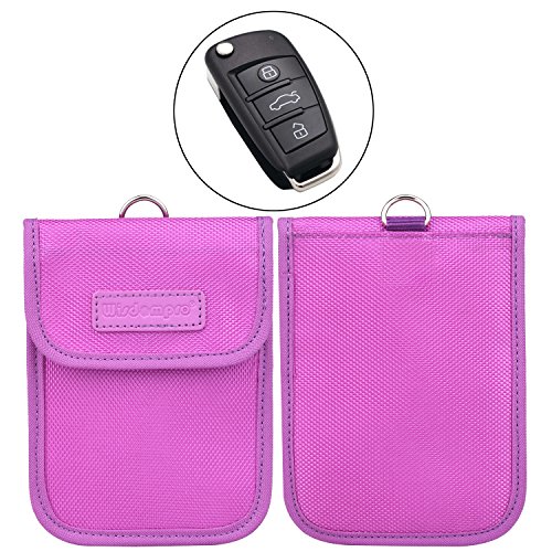 RFID Key Fob Protector, Wisdompro RF Signal Shielding Pouch Bag for Car