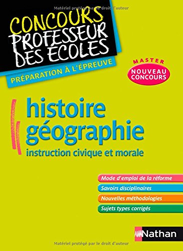 Histoire-géogaphie, instruction civique et morale