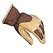Winter Work Gloves Deerskin Leather Insulated Glove Thick Thermal Polar Fleece Warm for Driving Snow Working in Cold Weather for Women and Men (Brown, Large)