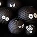 Just Artifacts Decorative Round Chinese Paper Lanterns 24pcs Assorted Sizes (Color: Black)