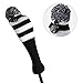 PLAYEAGLE 3 pcs/Set Knitting Golf Clubs Headcover Driver Cover(460cc),Fairway Wood Head Covers for Taylormade,Callaway,Titleist and More Brand (Black)