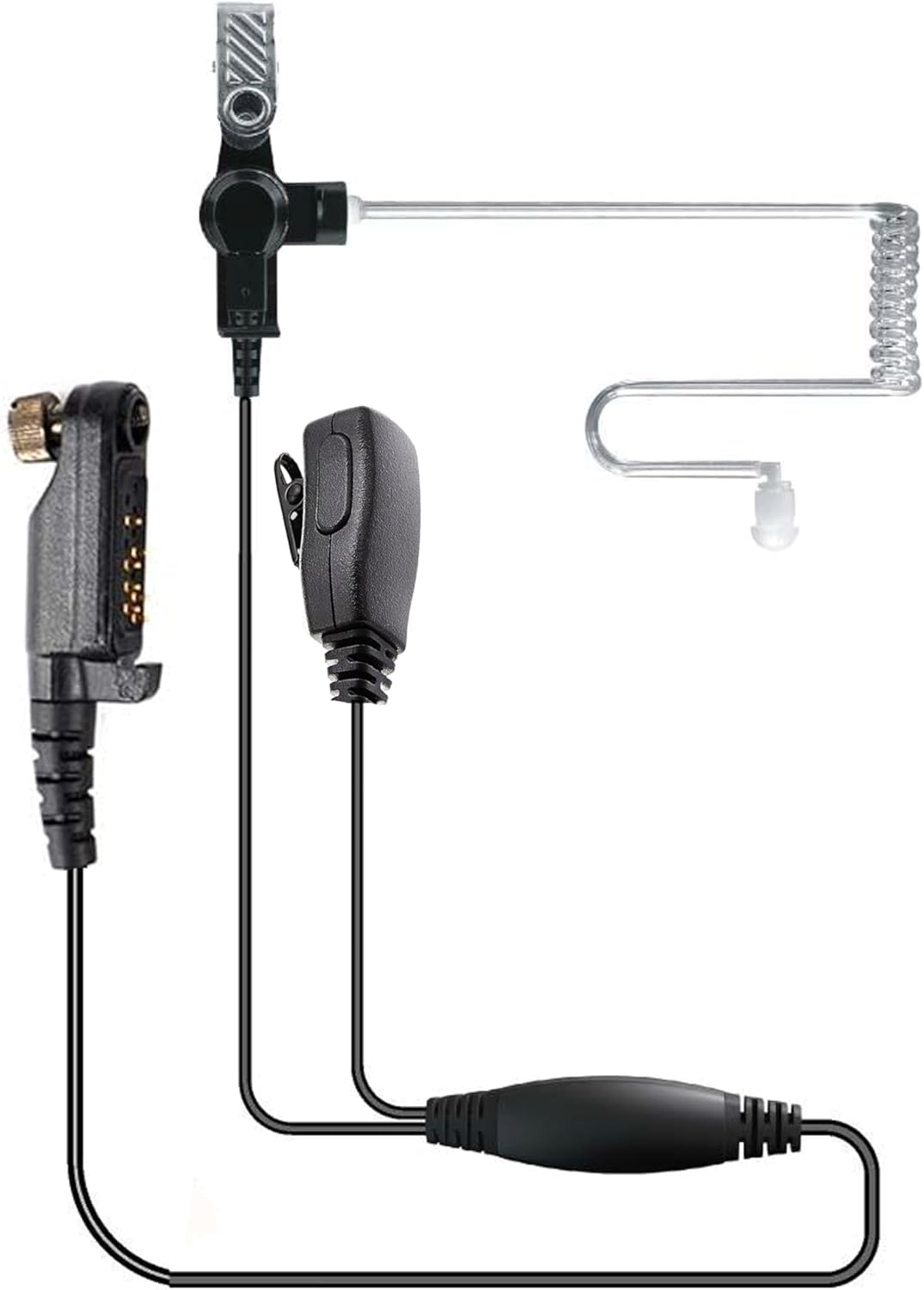 Covert acoustic Earpiece compatible with HYT Hytera PD600, PD602, PD605, PD662, PD665, PD680, PD682, PD685, X1p, X1e Two-Way Radios