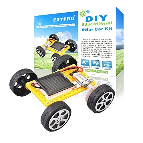 Extpro Solar Car - DIY Assemble Toy Set Solar Powered Car Kit Science Educational Kit for Kids Students - Thumbnail 5