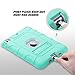 ULAK Case for iPad mini 1 2 3, Three Layer Heavy Duty Shockproof Protective Case with Kickstand for iPad mini 2 Case 1st 2nd 3rd Generation (Green/Grey)