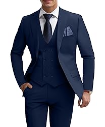 Men's 3 Pieces Suit Set Slim Fit Suits for Men Big