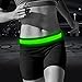 Bseen Running Belt - Waist Belt - LED Running Waist Belt USB Rechargeable Light Weight Polyester Sport Belt Adjustable Elastic Band and Buckle for Runner (Green)