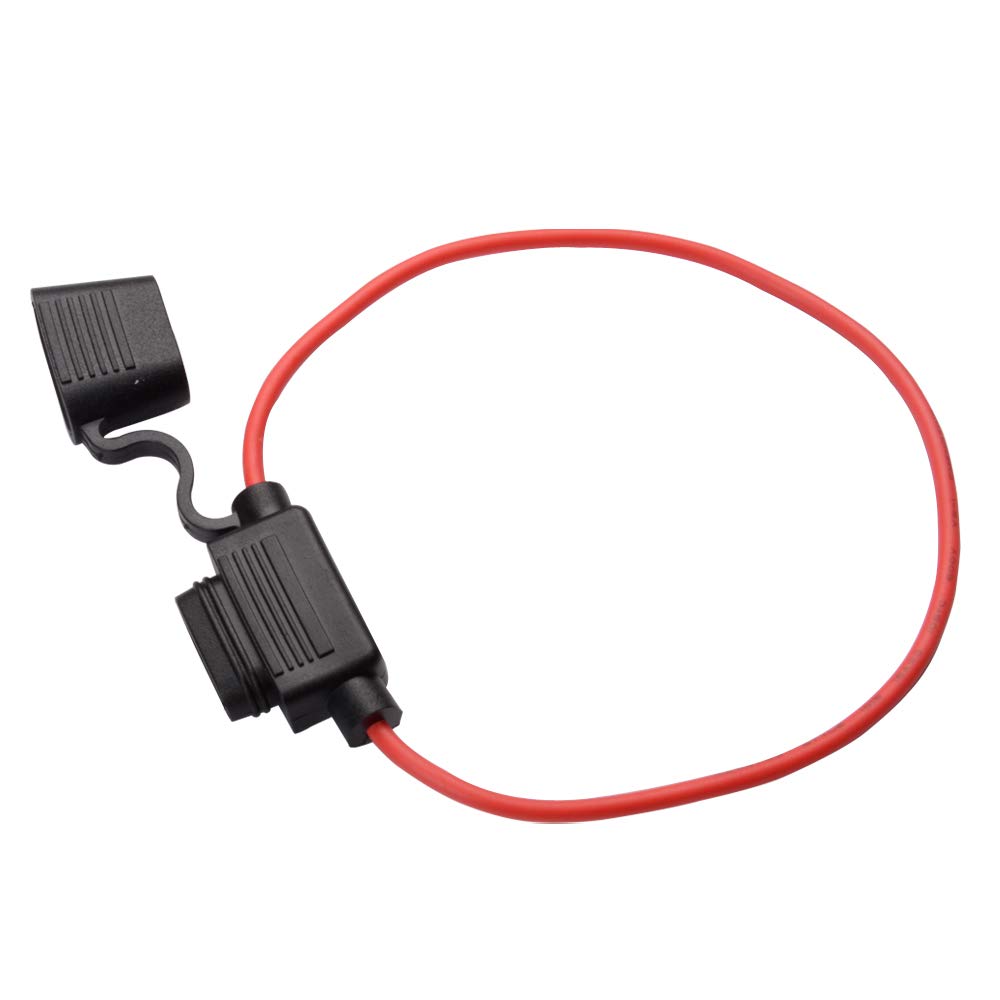 FICBOX 10 Pack Car In-line Fuse Holder 14 AWG Wiring Harness ATC/ATO Blade Automotive Fuse Holder with 10pcs 30A Standard Fuse