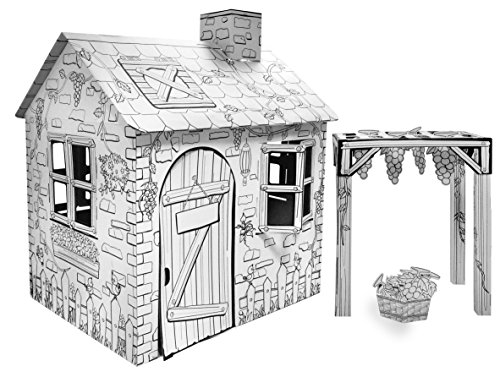 Vineyard Villa Cardboard House w/ Markers