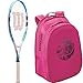 Wilson Serena Williams 25 Inch Pre-Strung Junior Tennis Racquet Starter Set or Kit Bundled with a Pink Junior Tennis Backpack (Perfect for Kids Ages 9-10 and Back to School)