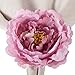 DII Beautiful Peony Flower Napkin Rings Pink, 4 Piece