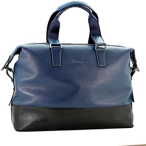 Genuine Leather Briefcase for Men Waterproof Zipper Business Office Travel Handbag Messenger Bag Fits 15" Laptop Bag Tote (Large, Navy Blue)