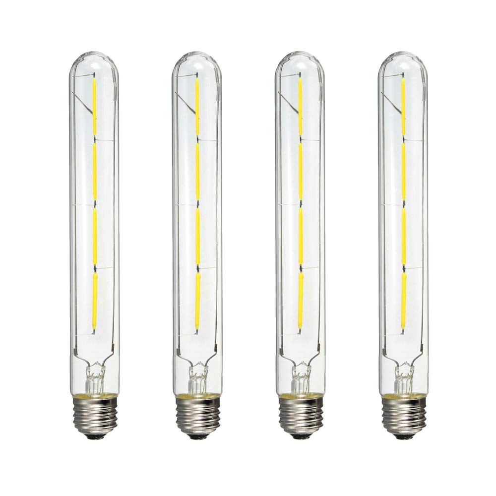 WULUN 4 Pack LED Vintage Filament Light Bulb, E27 Base Lamp, 4W Replaces 40W Halogen, Clear Glass, 6500K Cold White, AC 220-240V, Non Dimmable