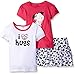 Gerber Little Girls' Toddler Three-Piece T-Shirt and Skirt Set, Dalmatian, 4T