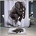 Dodou 3D Rugs Bath Mat Bath Rugs Anti-Slip Bath Mats Bathroom Mat Soft Bathmat Bathroom Carpet for Baby Kids Safety with Memory Foam Coral Velvet Fabric 15.7